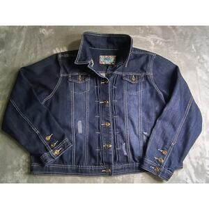 One 5 One Women's Denim Jacket - Size 2X